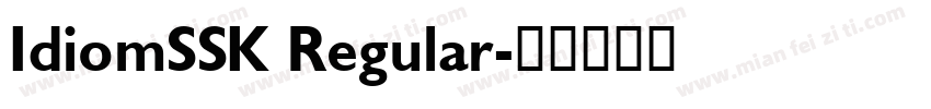 IdiomSSK Regular字体转换